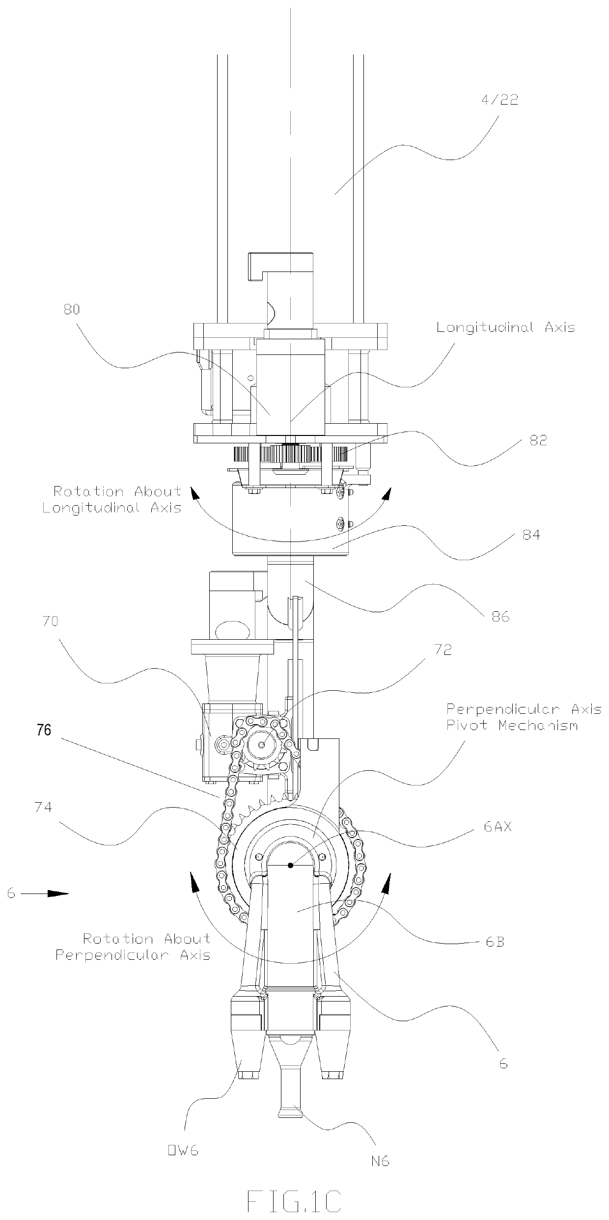 Vertical travel robotic tank cleaning system