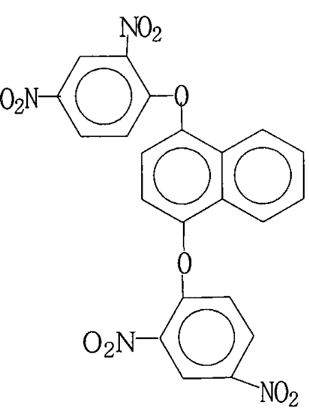 Method for preparing 1,4-di(2,4-dinitrophenoxy)naphthalene