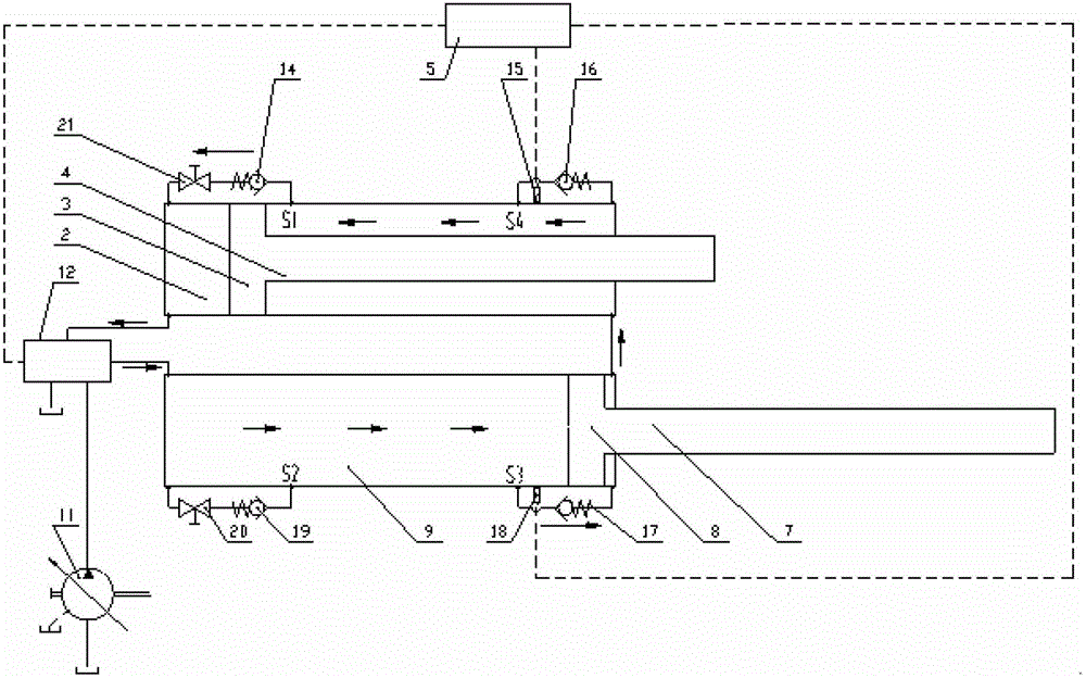 Double-cylinder pumping device hydraulic oil replacement control method, double-cylinder pumping device and equipment