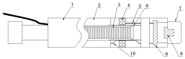 Submersible linear motor liquid level measurement and control device