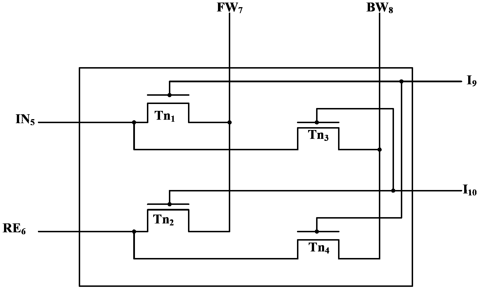 Bidirectional scanning control switch, grid drive circuit and working method