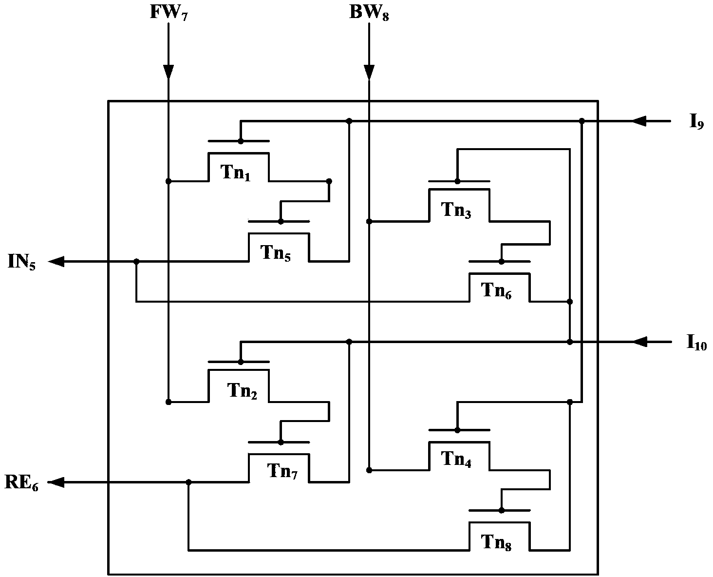 Bidirectional scanning control switch, grid drive circuit and working method