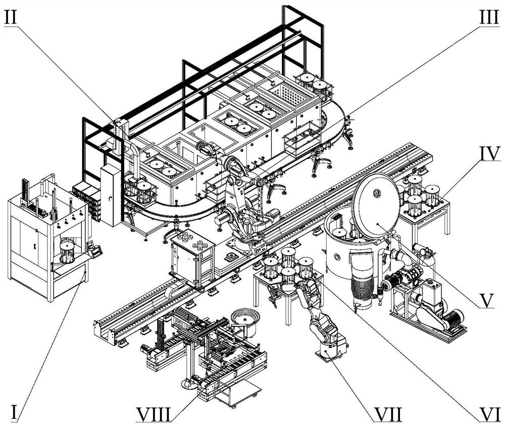 Hard alloy blade multi-procedure integrated automatic production line under robot scheduling