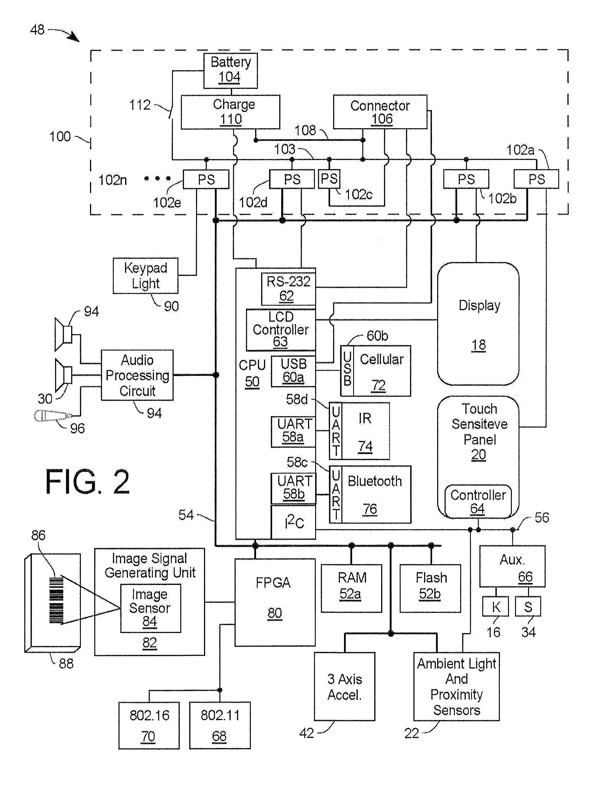 Power management scheme for portable data collection devices utilizing location and position sensors