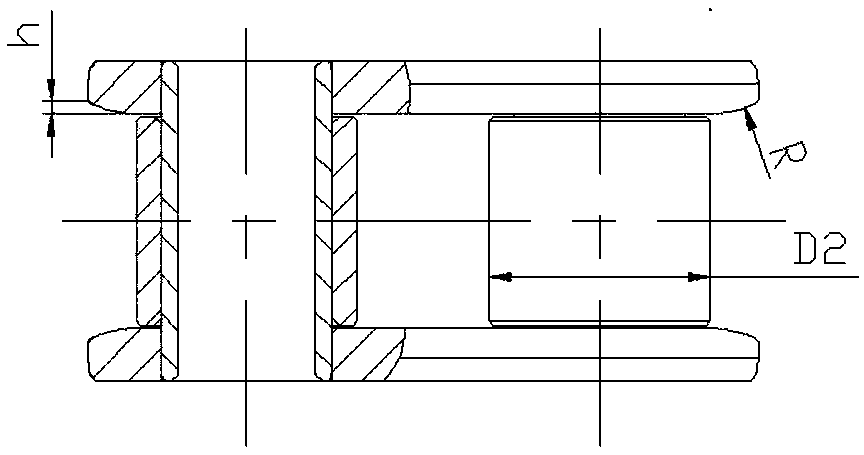 Low-speed high-power marine engine timing chain