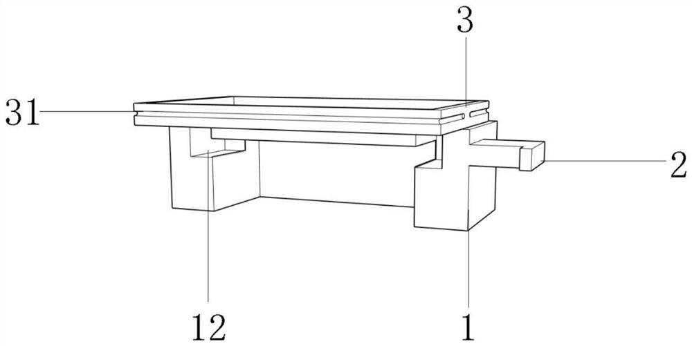 Motor accessory production mold facilitating material taking