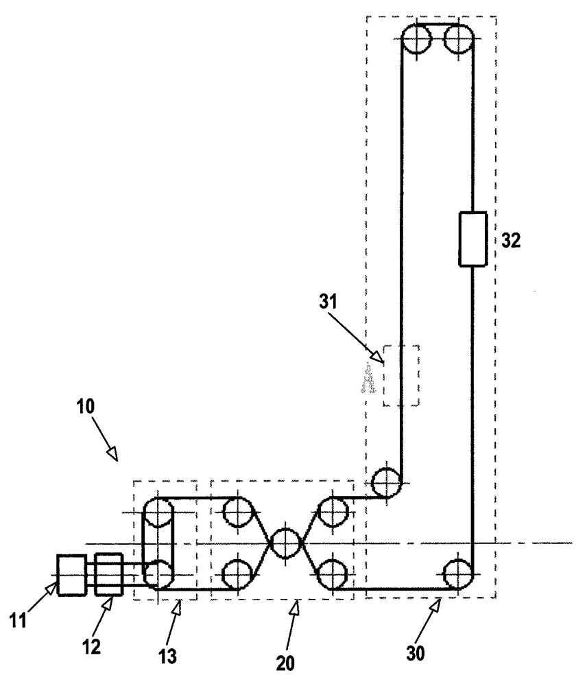 A self-tensioning dragging device