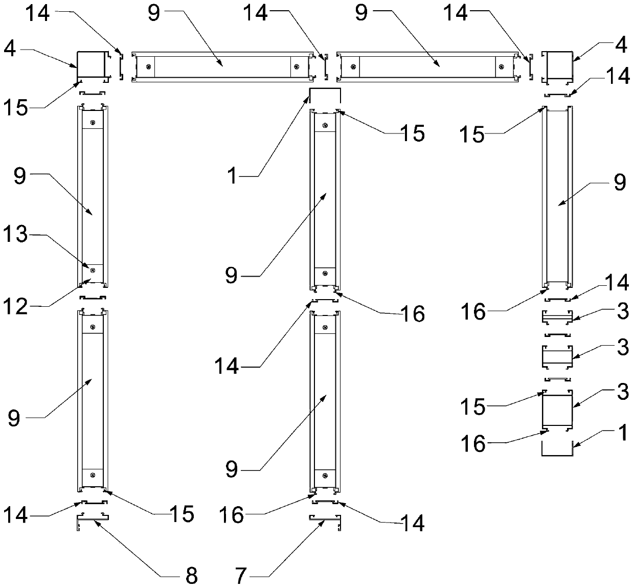 Concave-convex type buckle structure color plate