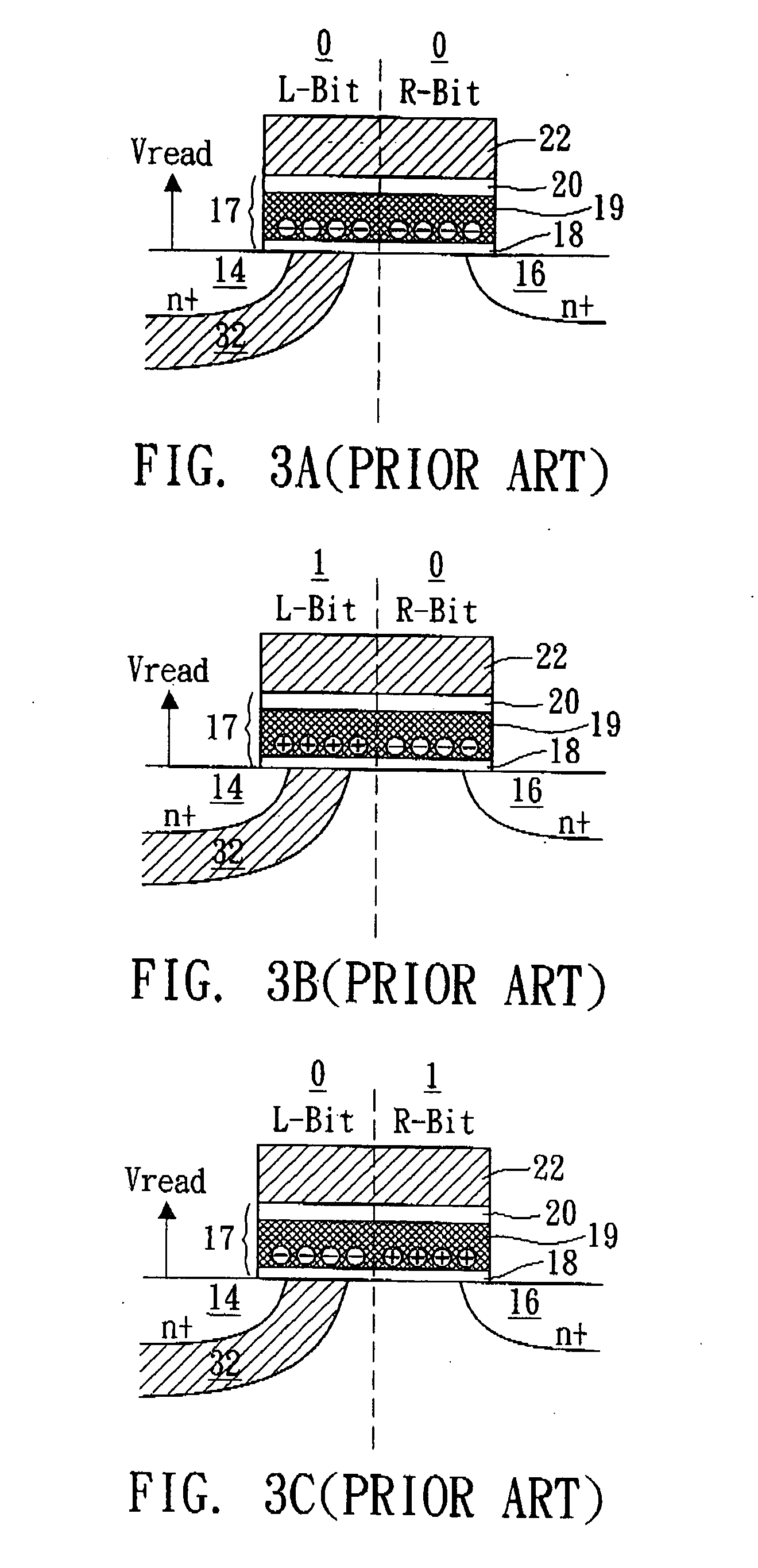 Method of identifying logical information in a programming and erasing cell by on-side reading scheme