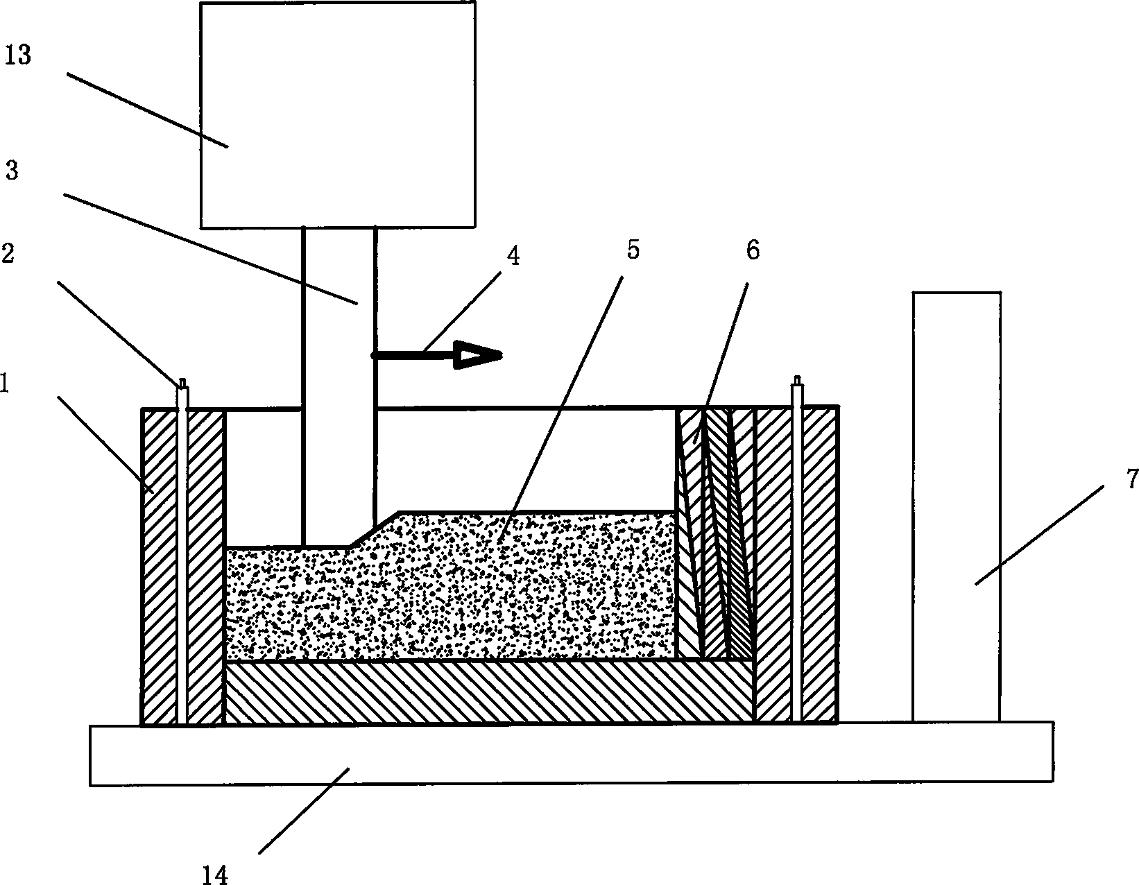 Fabricating method for densifying jetting deposited square shaped blank in large size, and equipment