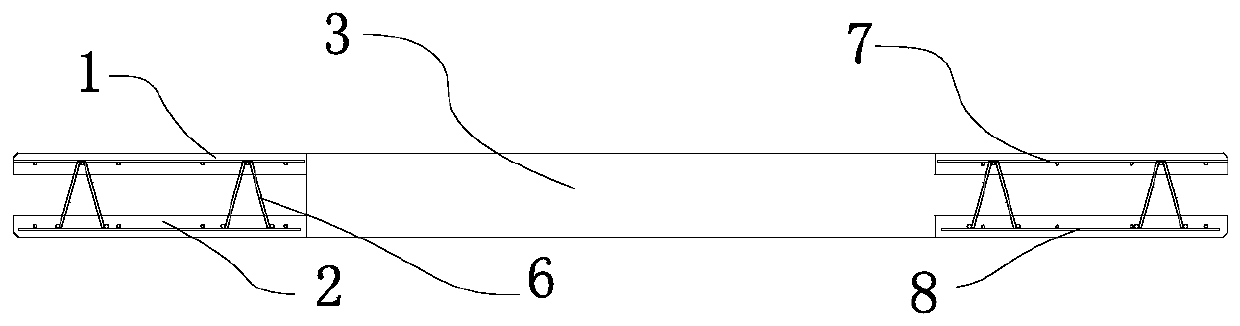 Double-faced overlapped wallboard with hole, and production process thereof