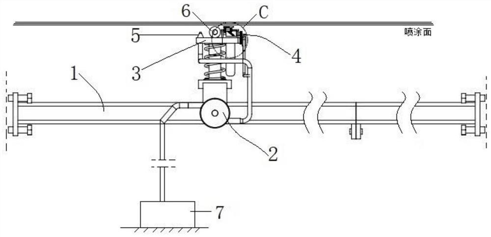 A kind of paint spraying system for wall surface and surface spraying method thereof