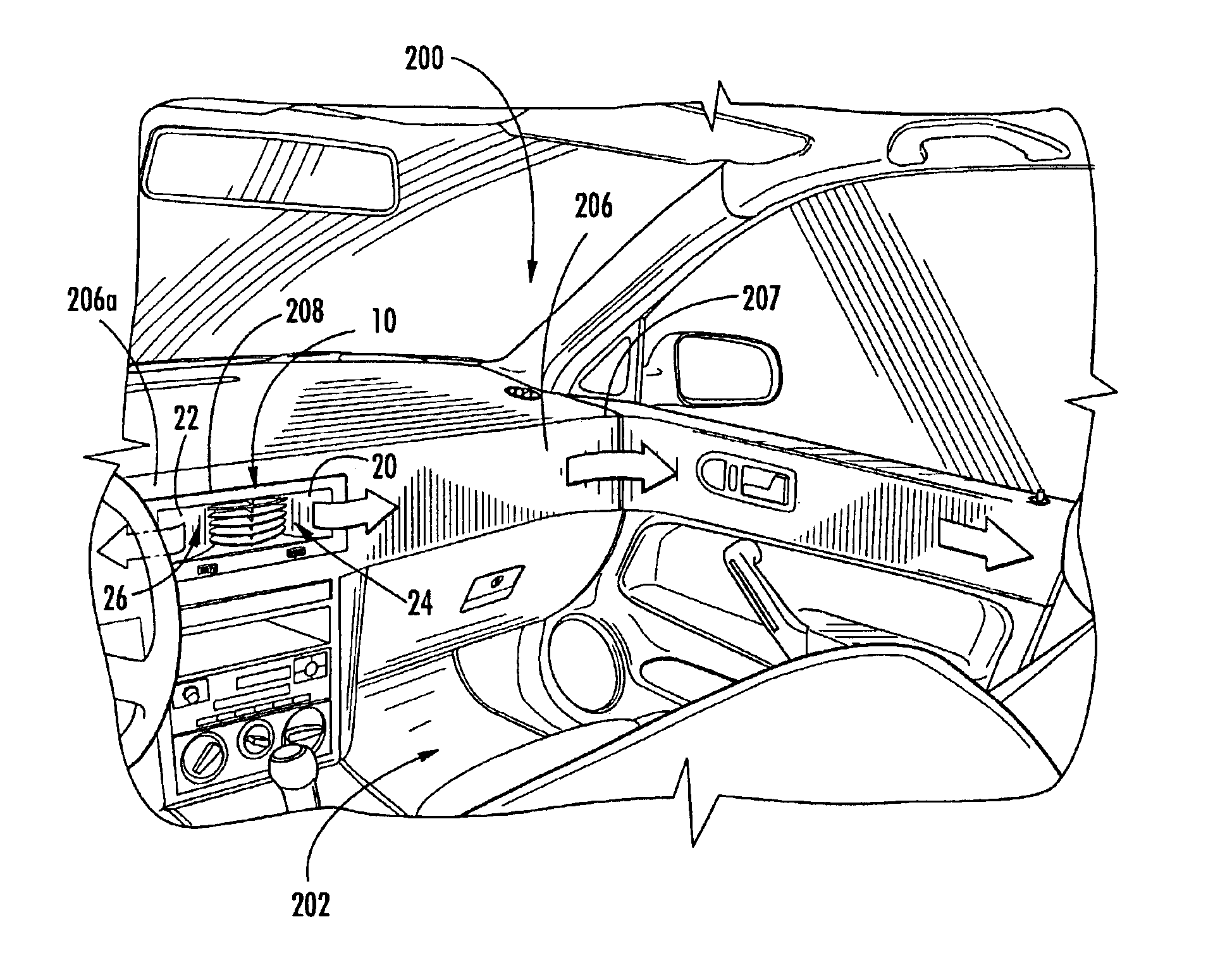 Air duct outlet with single vane air stream direction control