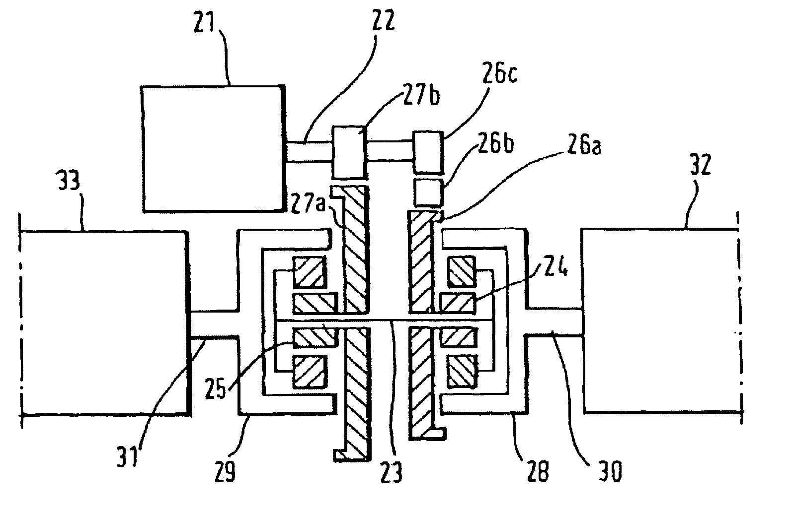 Drive configuration for a skid steered vehicle