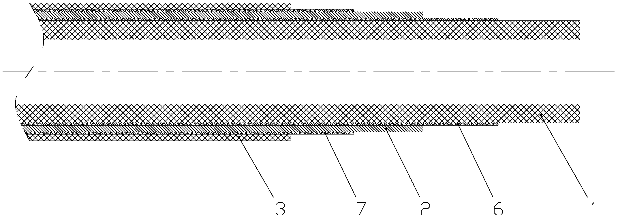 Composite pipe formed by winding plastic with netty steel belt and production method thereof