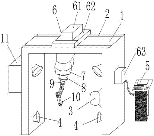 A three-dimensional laser engraving machine