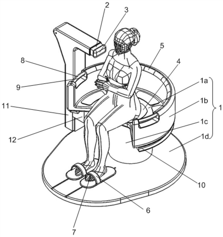 Medical multidirectional disturbance sitting posture balance training equipment