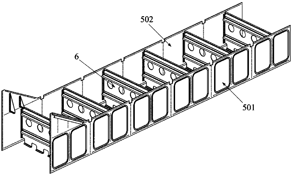 Civil aircraft keel beam structure for improving comprehensive performance of structure