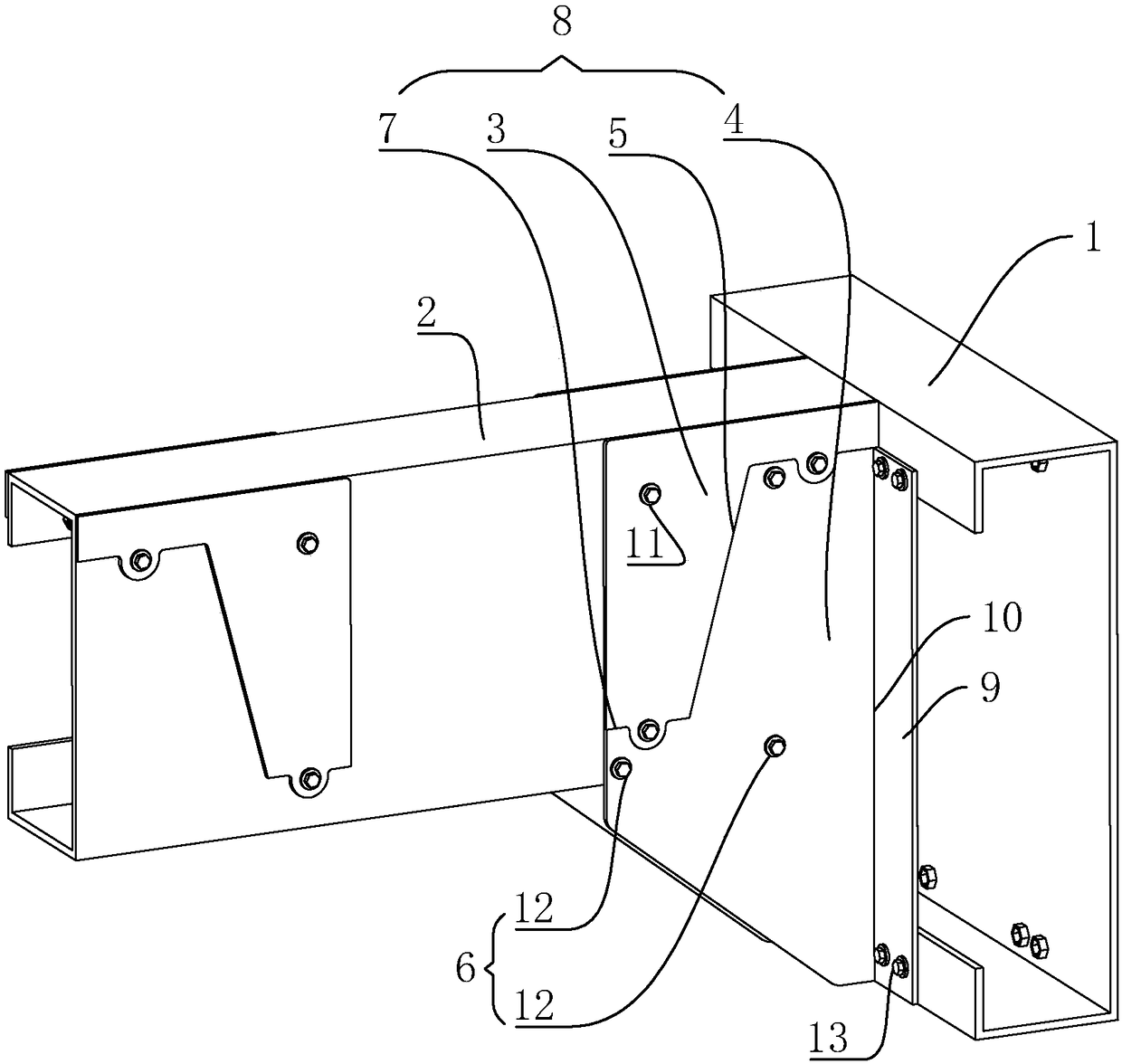 Quick mounting structure for steel structure