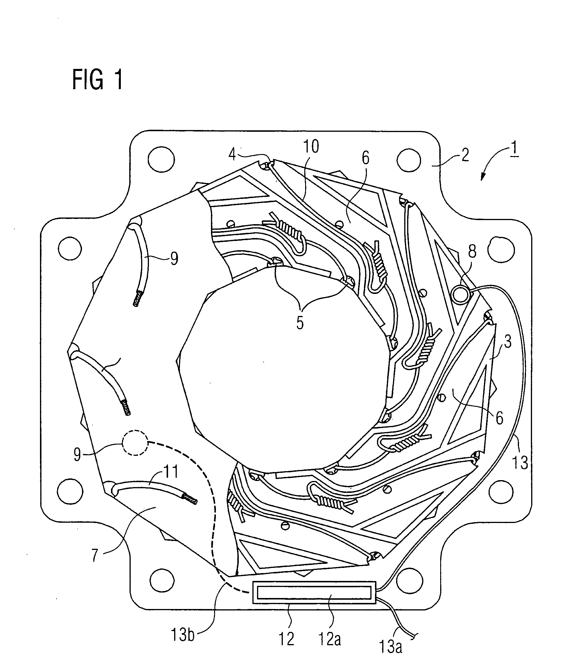 Electric machine with a winding support assembly and a measuring system