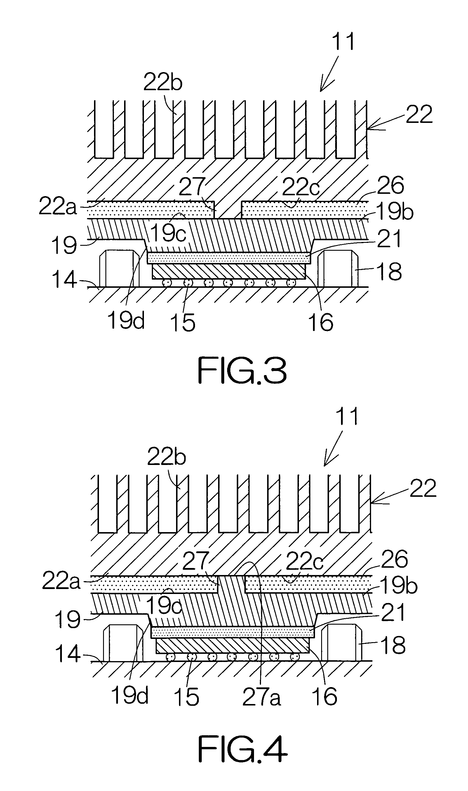 Electronic component package including heat spreading member