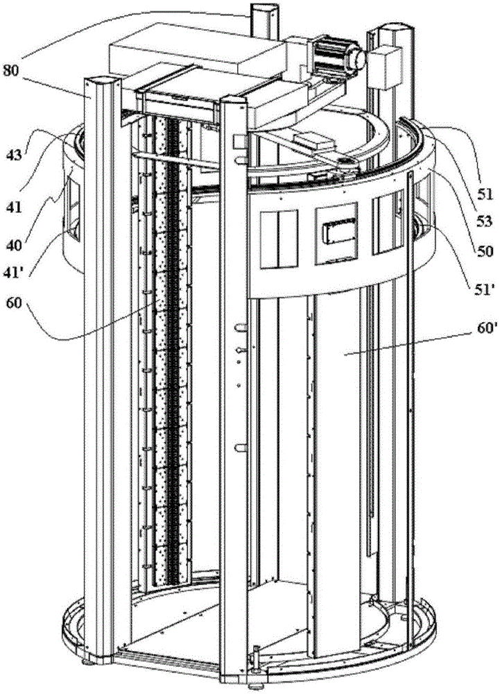 Millimeter wave holographic imaging equipment capable of executing non-concentric relative cylindrical surface scanning