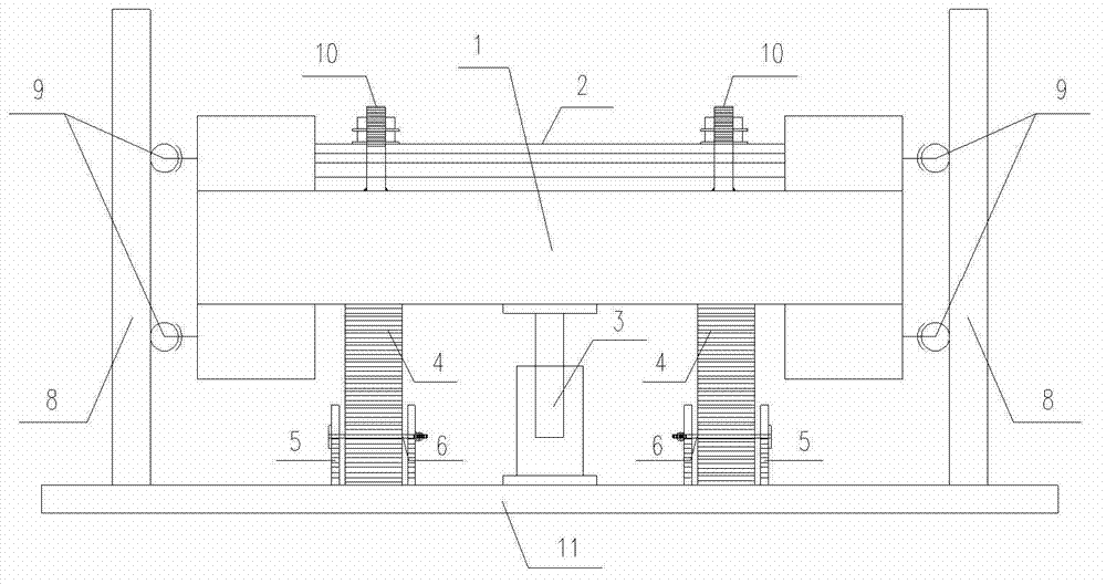 Rigidity adjusting device for spiral springs and tuned mass damping device