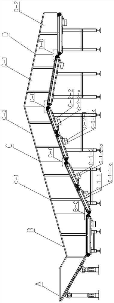 Stacked part separating and conveying device