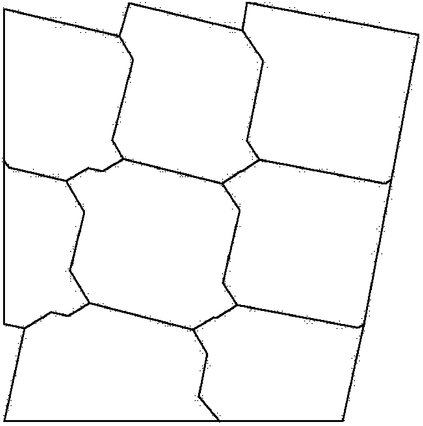 Seam line network generating method suitable for convex polygonal image effective ranges
