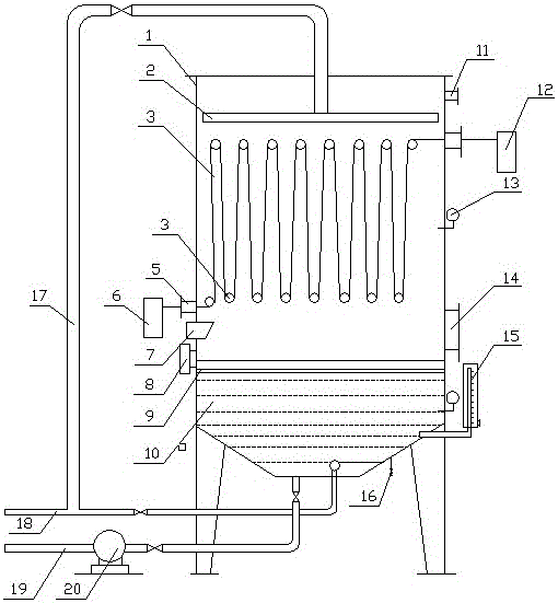 Liquid poured fermentation tower with non-woven packing system