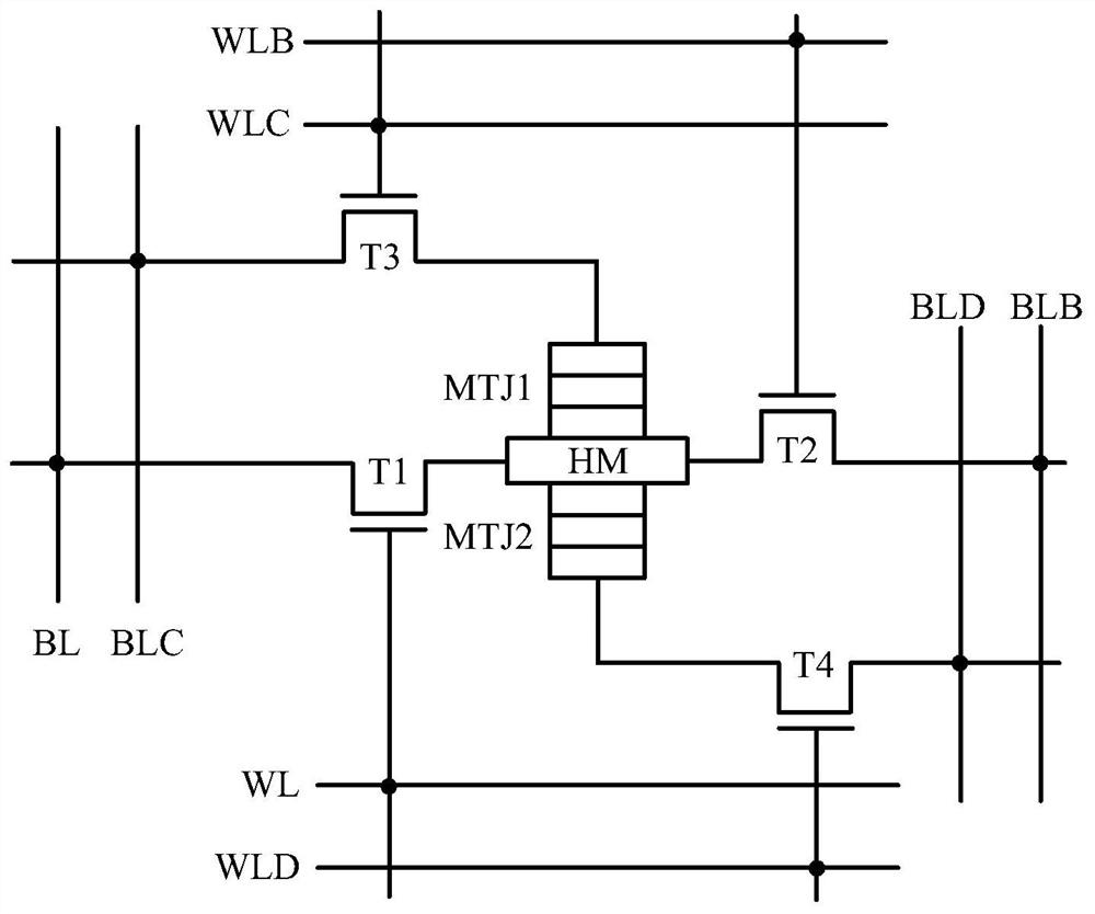 Nonvolatile memory circuit, and storage method and reading method thereof