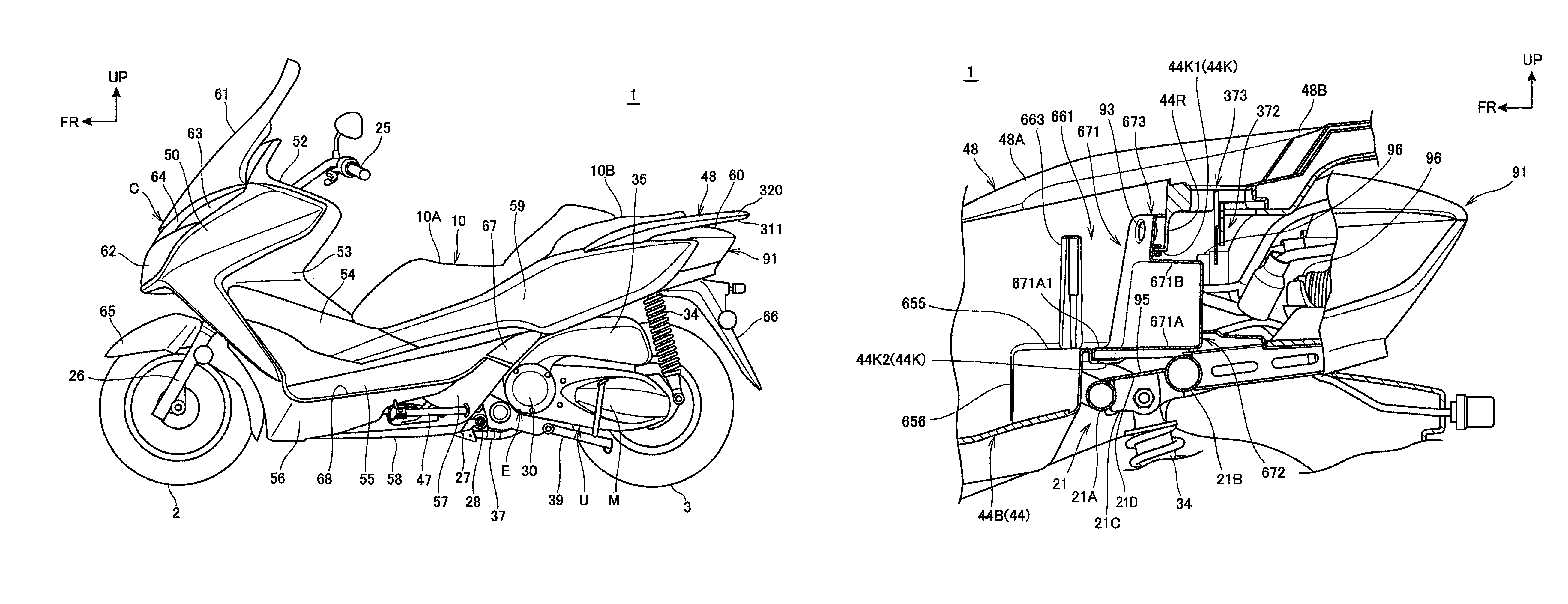 Accommodation structure for saddle type vehicle