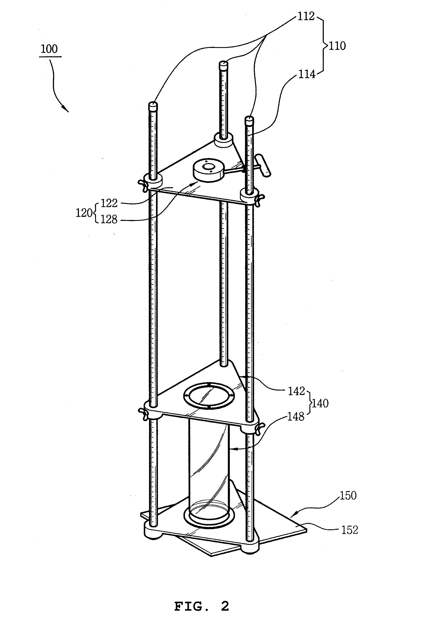 Free drop tester for allowing a free fall impact test of nuclear fuel pellet at adjustable angle