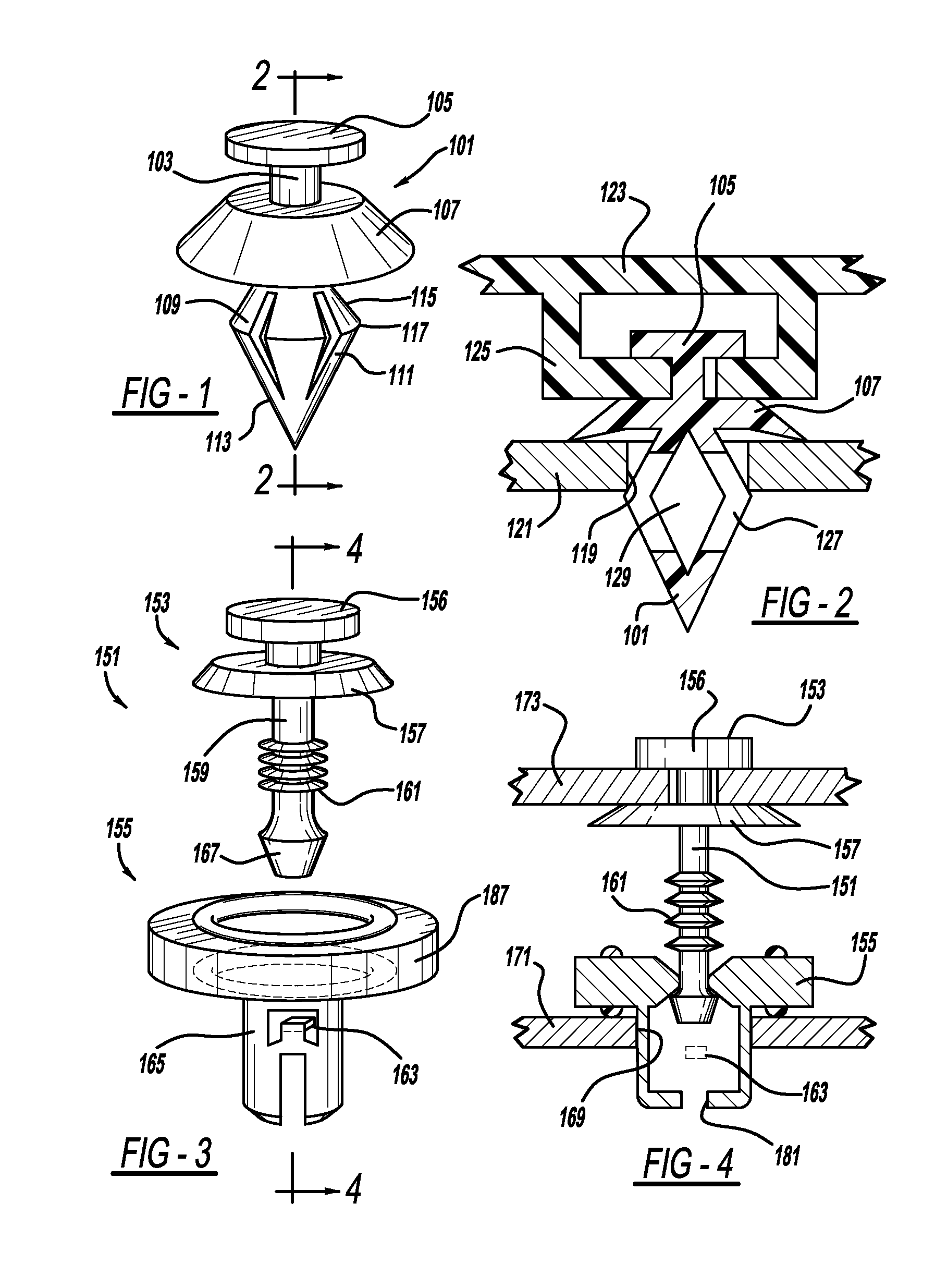 Fasteners manufactured by three-dimensional printing