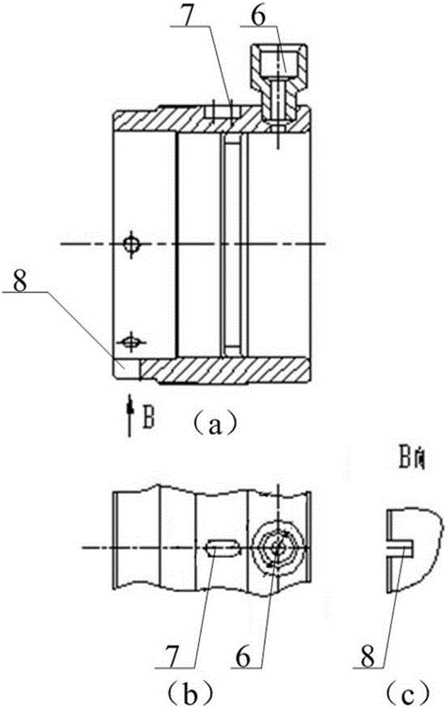 Device for milling left bearing pedestal and right bearing pedestal