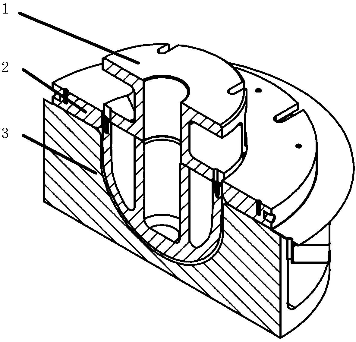 Liquid-filled forming method for rotary parts