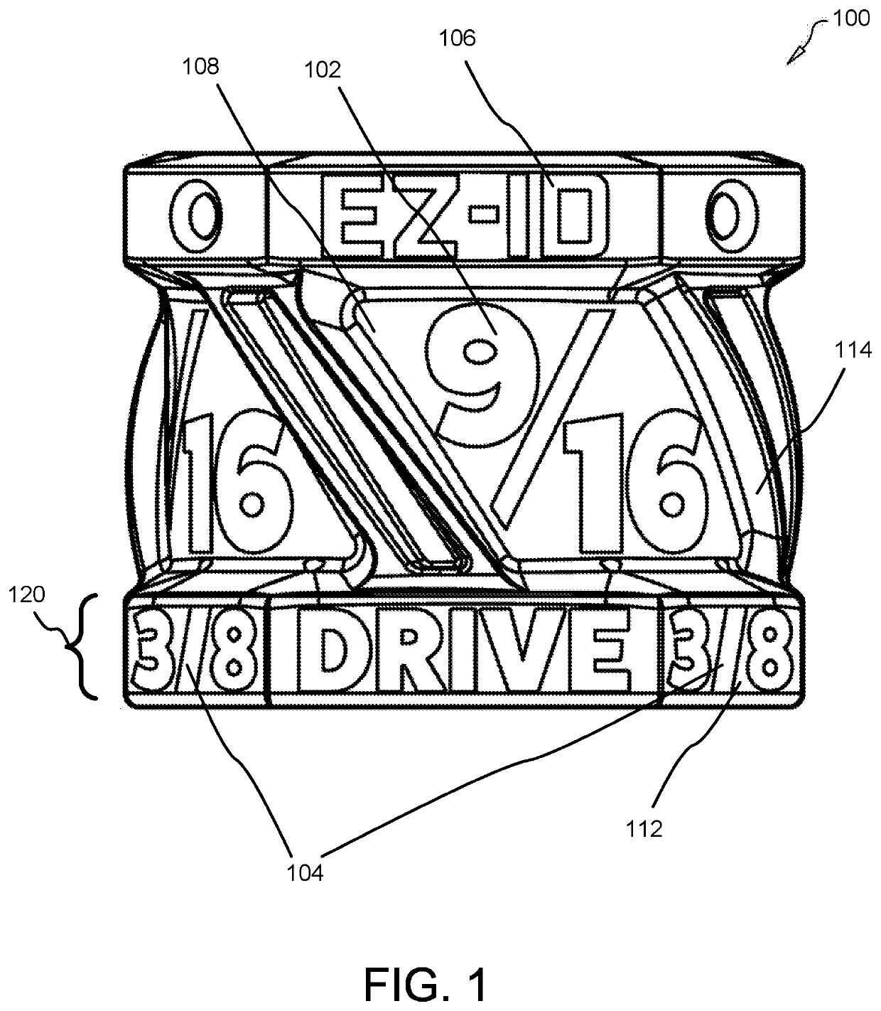 Anti-roll socket wrench sleeve and socket size indicator