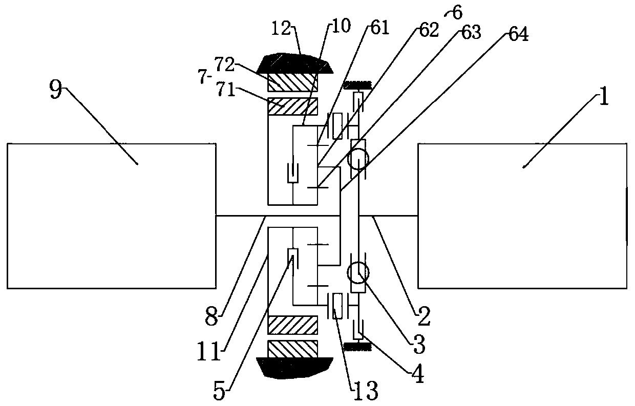 Engine and motor power coupling mechanism and automobile