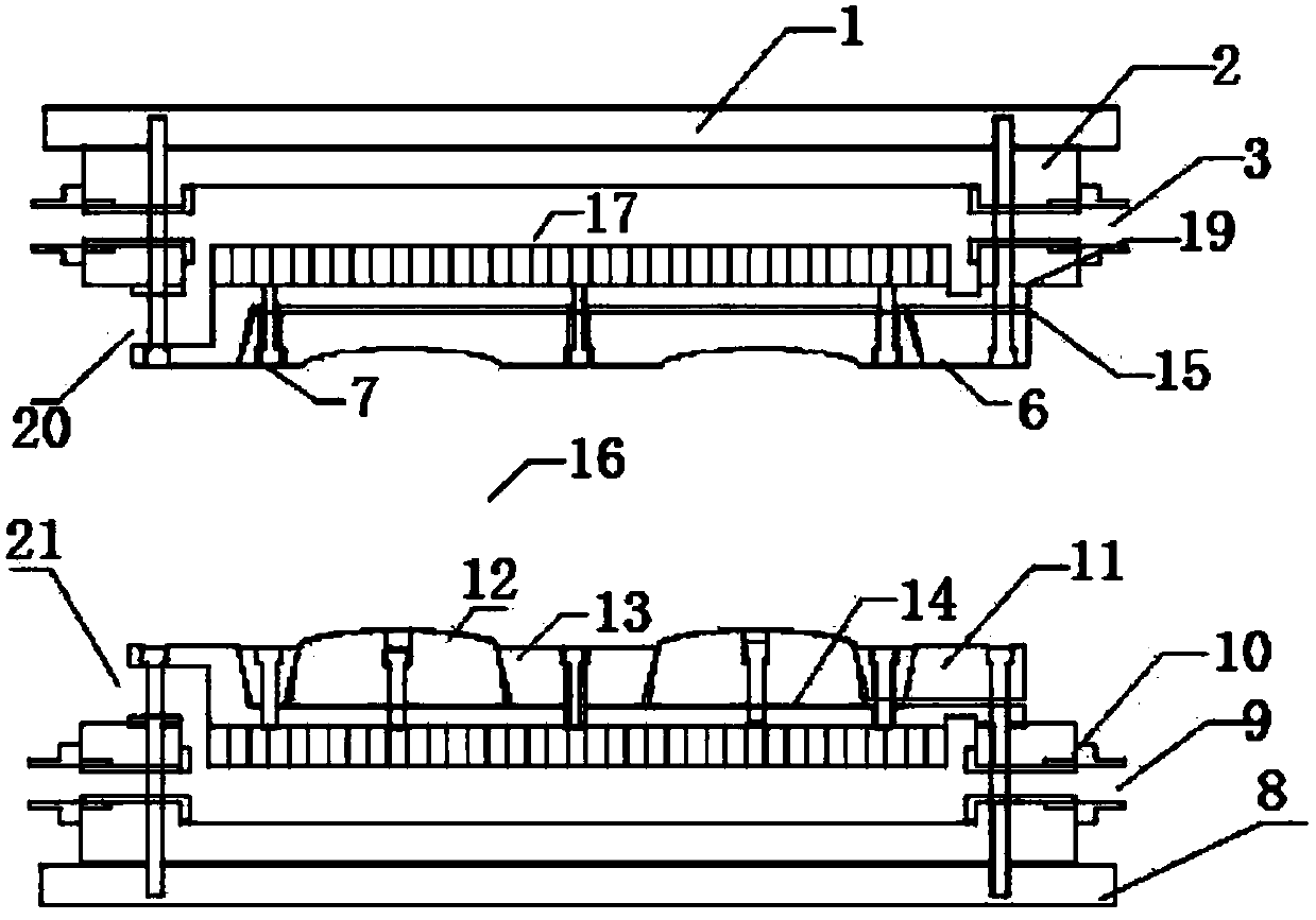 Assembled type mould with rapid heat molding and cold setting