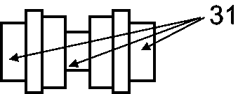 A compact double-ridge rectangular waveguide four-way coaxial power divider