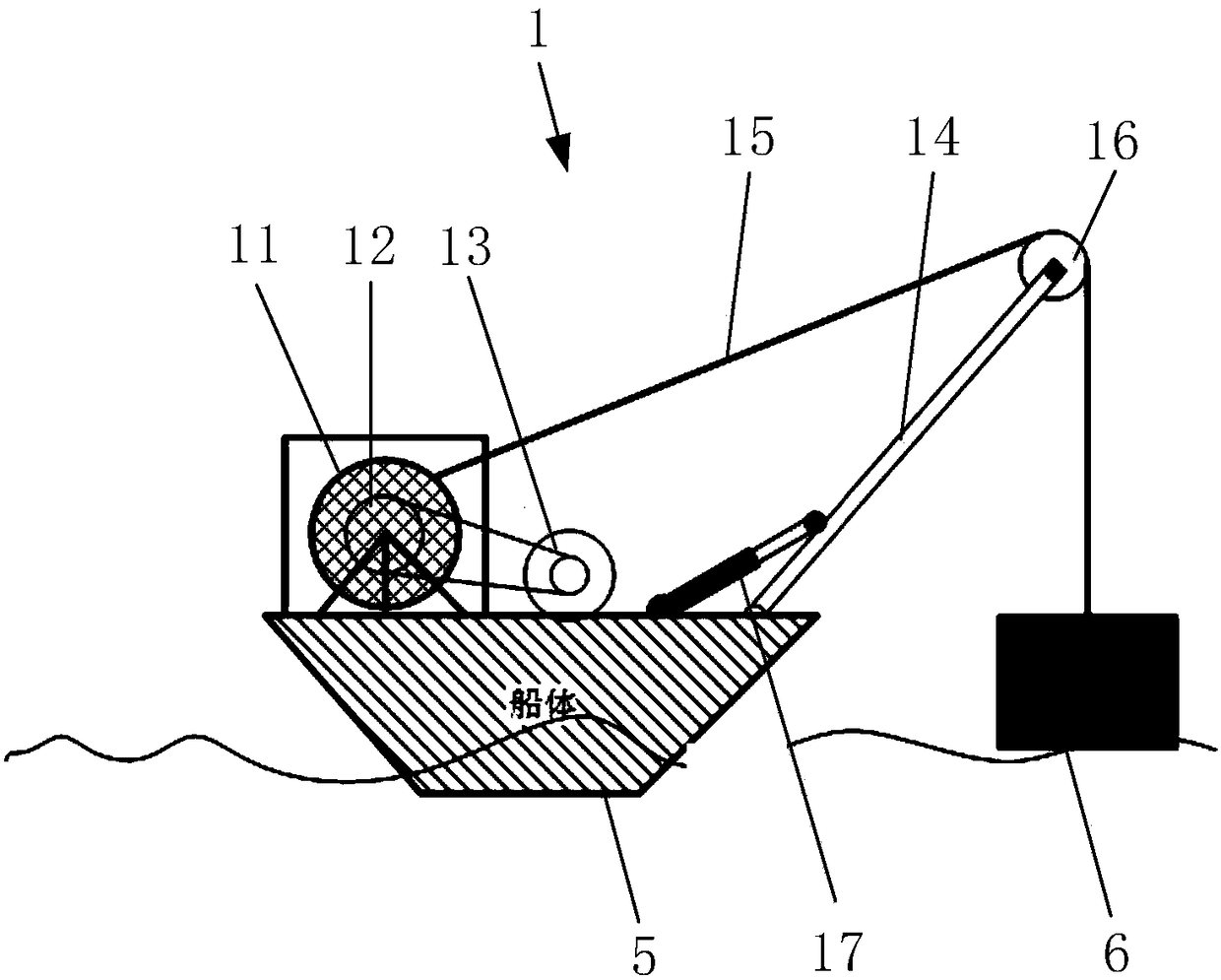 Arranging and recovering system for marine operation