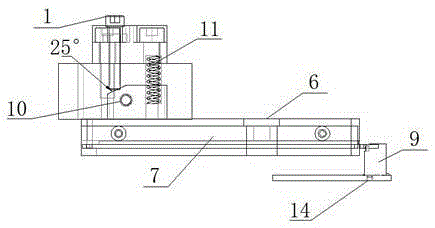 Automatic oblique inserting device for wireless network card