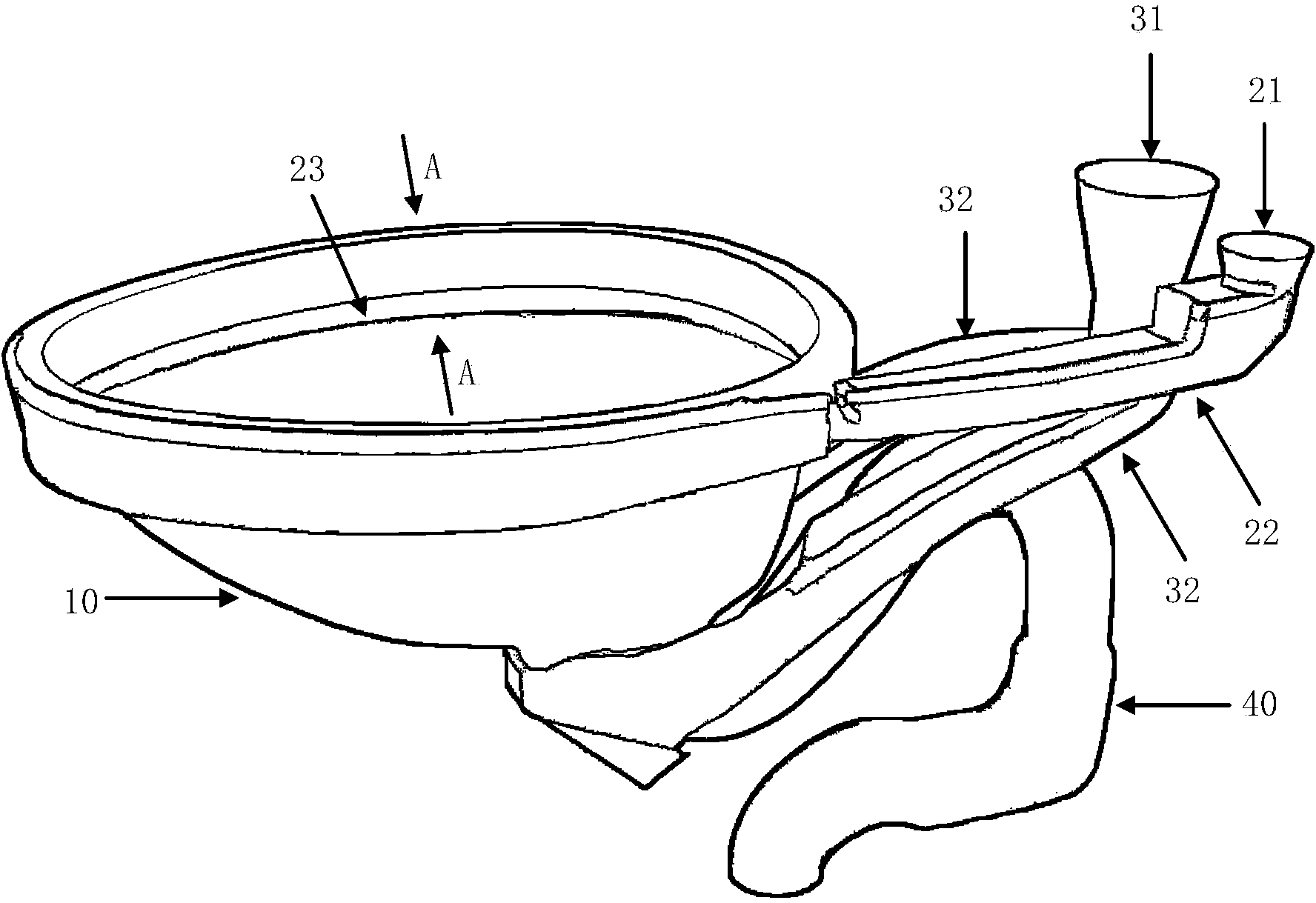 Siphon-type closestool with water pressure and water flushing method thereof
