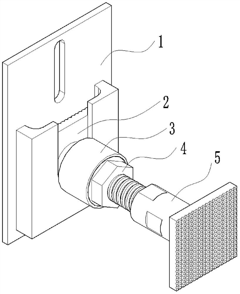 A clamping device for lateral correction of ballastless track structure