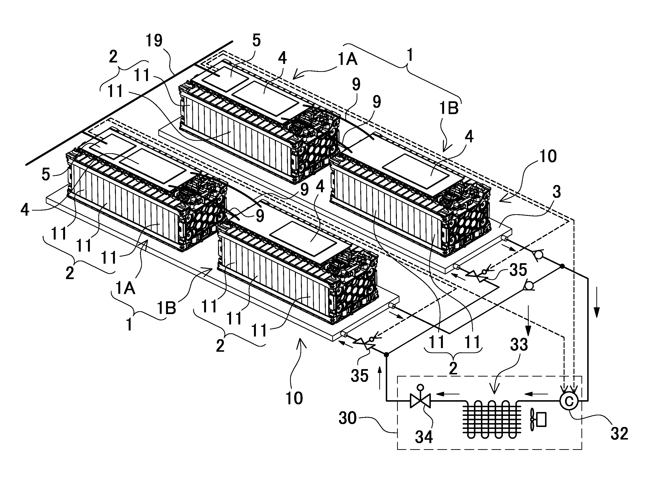 Power source apparatus and vehicle equipped with the power source apparatus