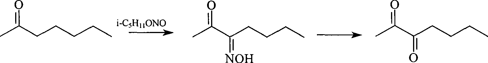 Synthetic method of 2,3-heptane dione