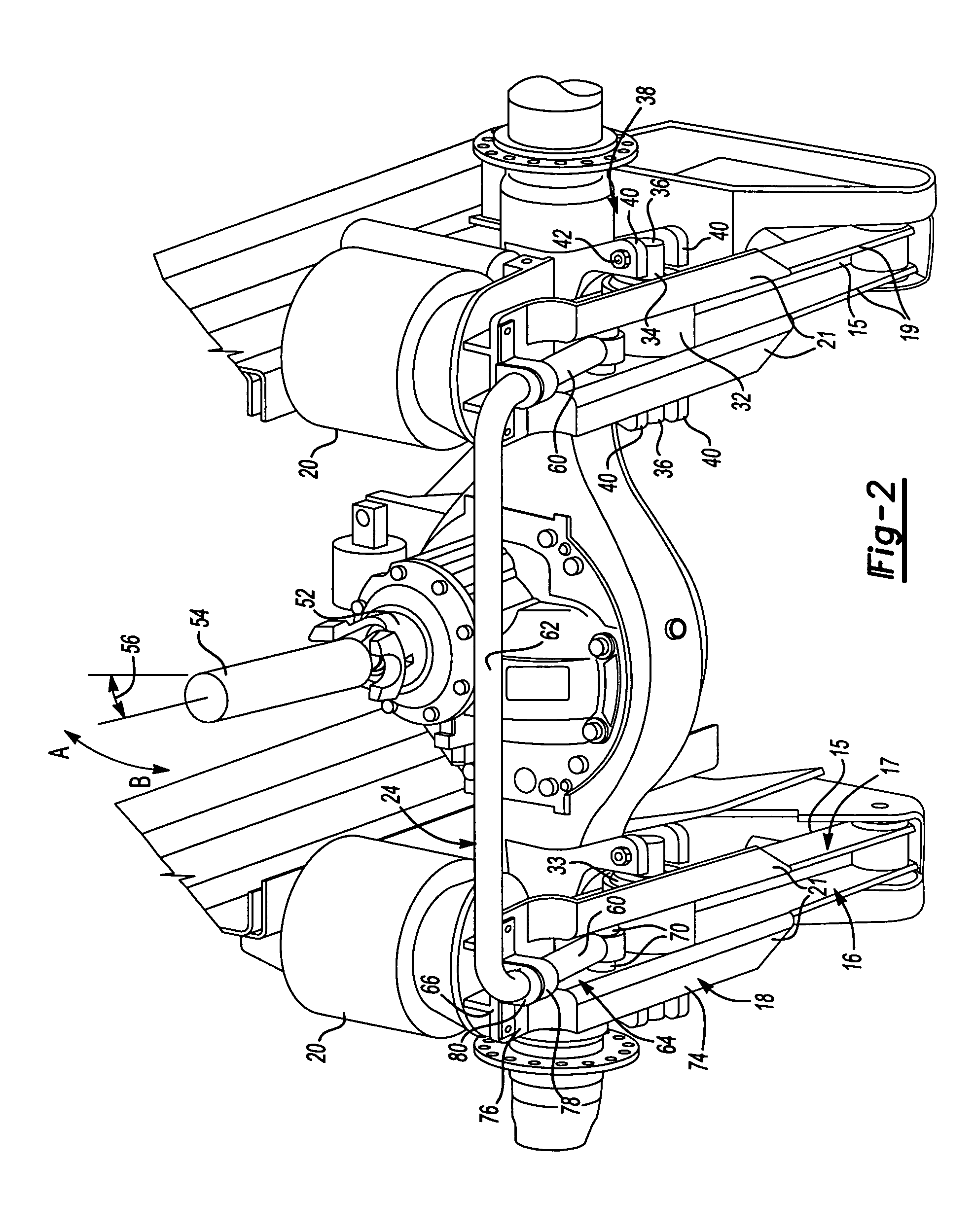 Heavy duty trailing arm suspension system