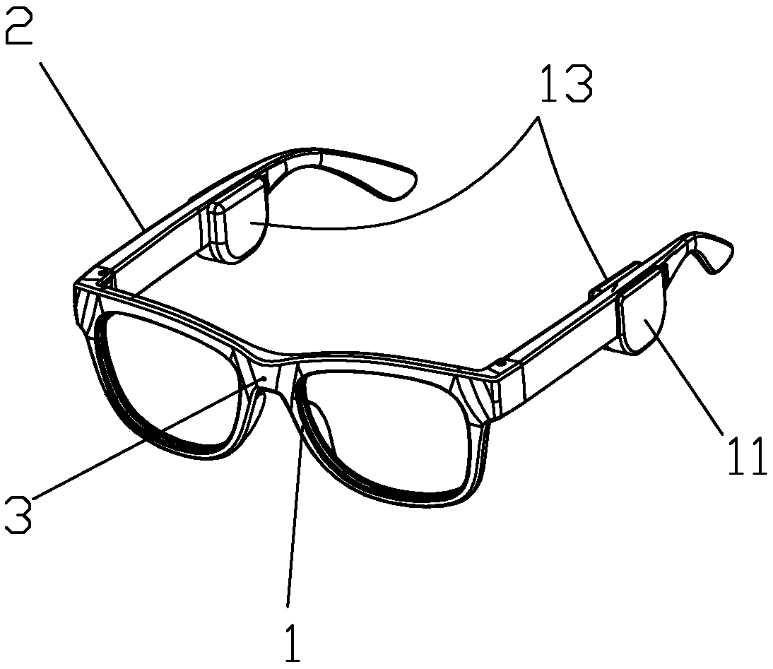 Bone conduction glasses frame