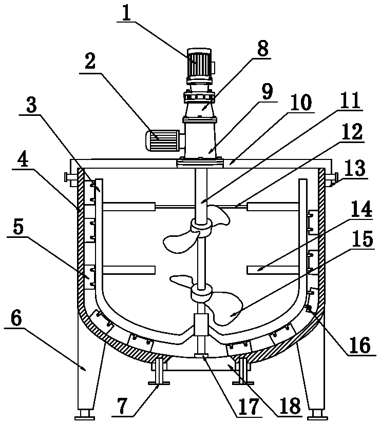 Wall scraping and stirring device for loading head