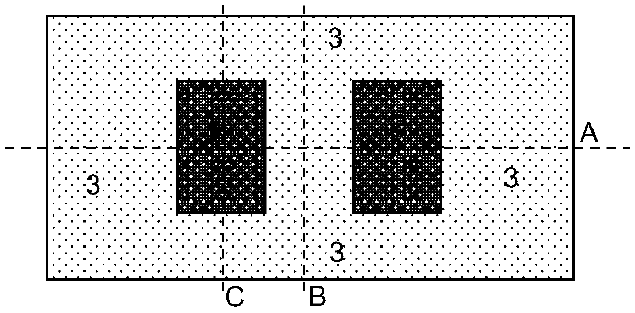 Discrete double barrel gate embedded u-channel transistor and method of making the same